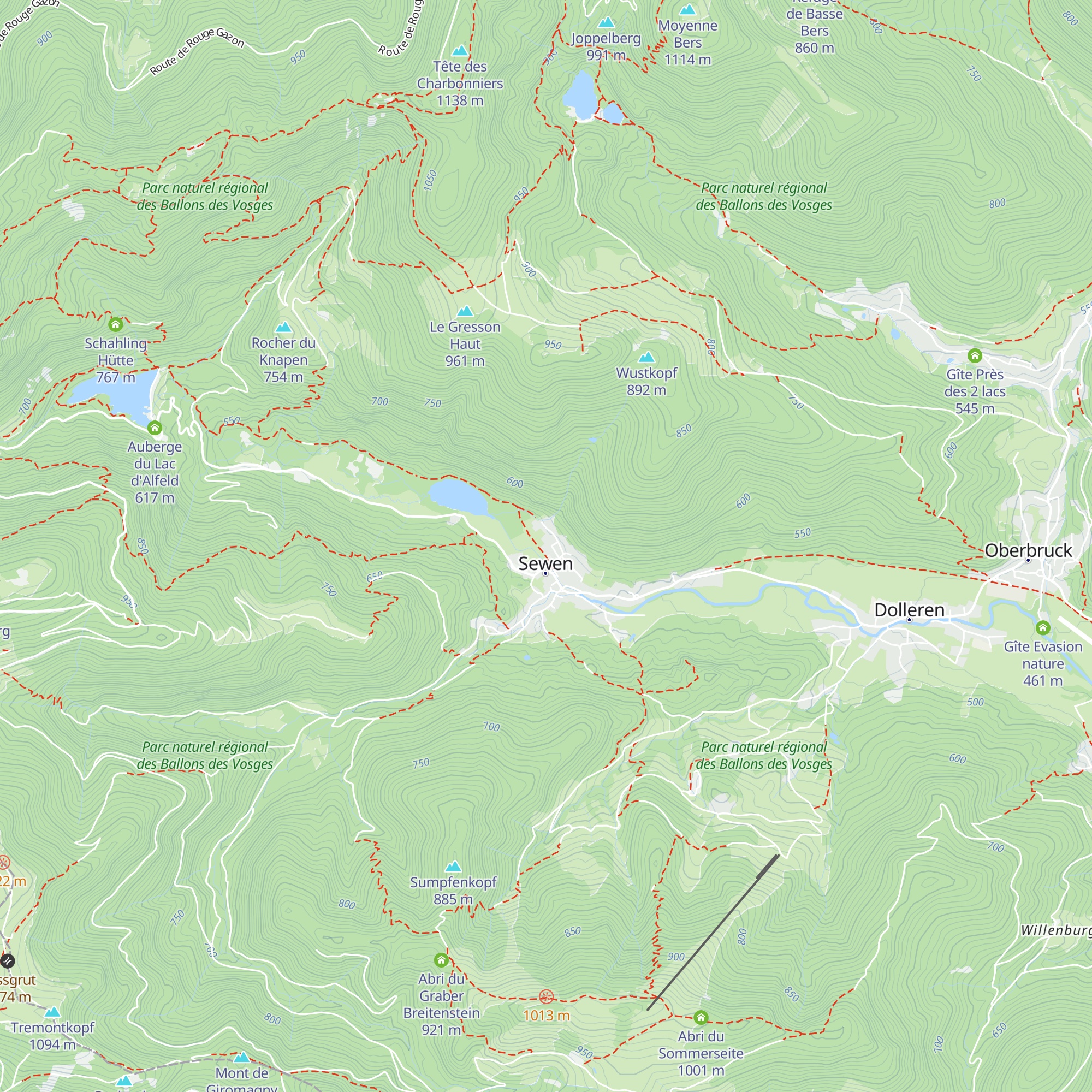 Gîte des Castors map