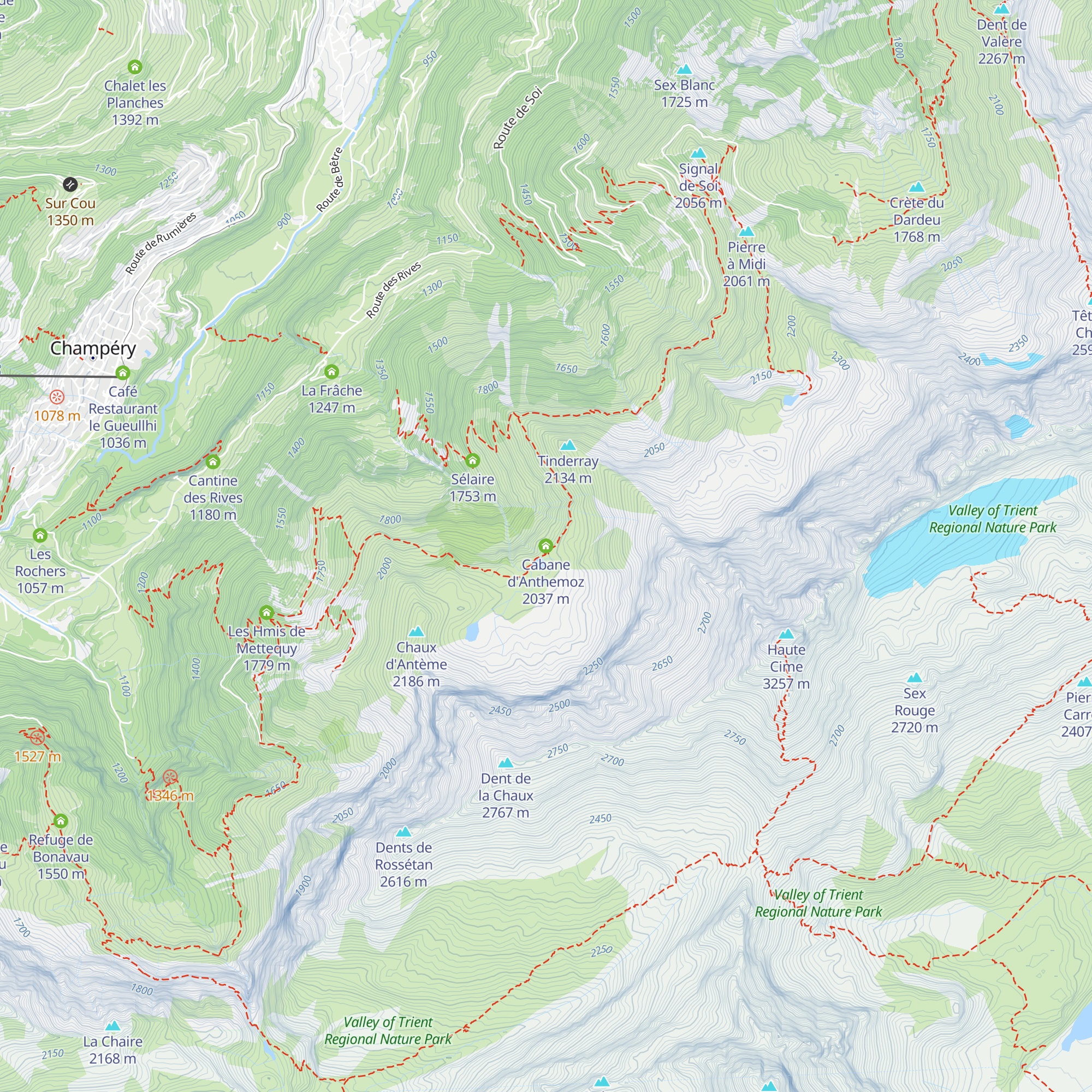 Cabane d'Anthemoz map