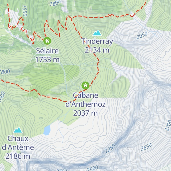 Map of Cabane d'Anthemoz