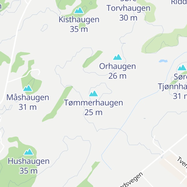 Map of Tømmerhaugen