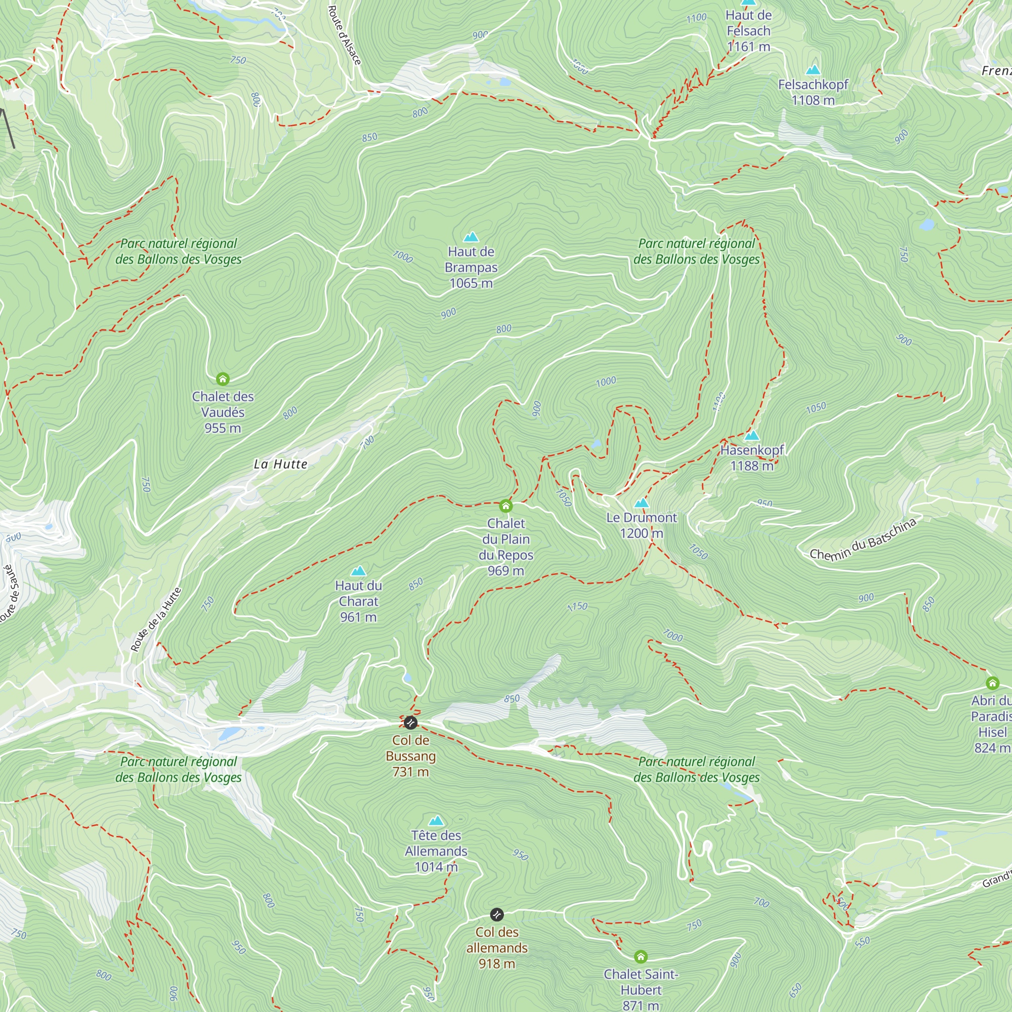 Chalet du Plain du Repos map