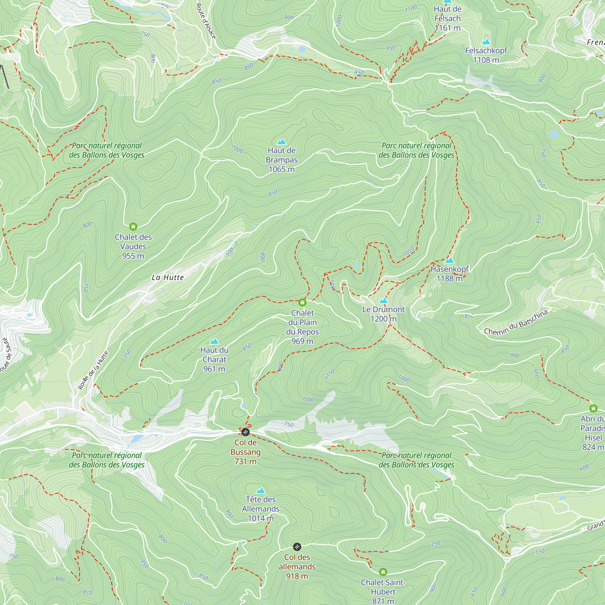 Chalet du Plain du Repos map