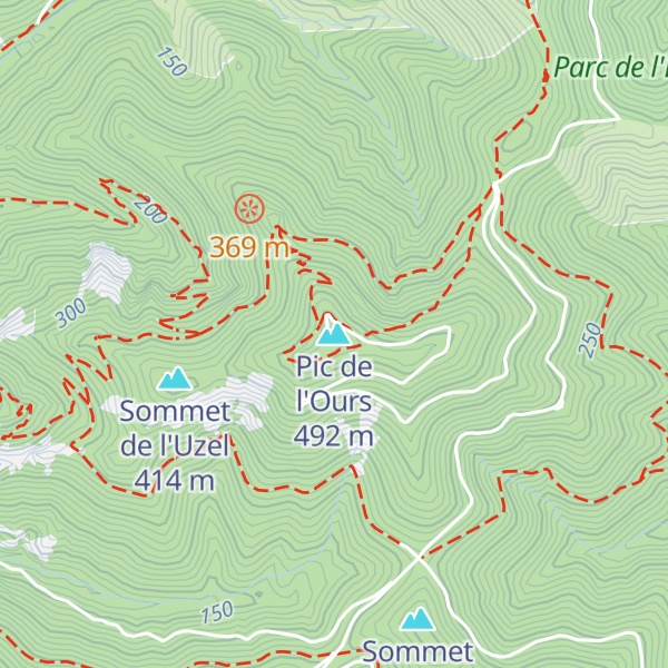 Map of Pic de l'Ours