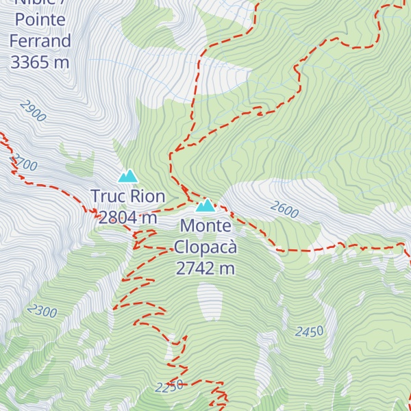 Map of Monte Clopacà