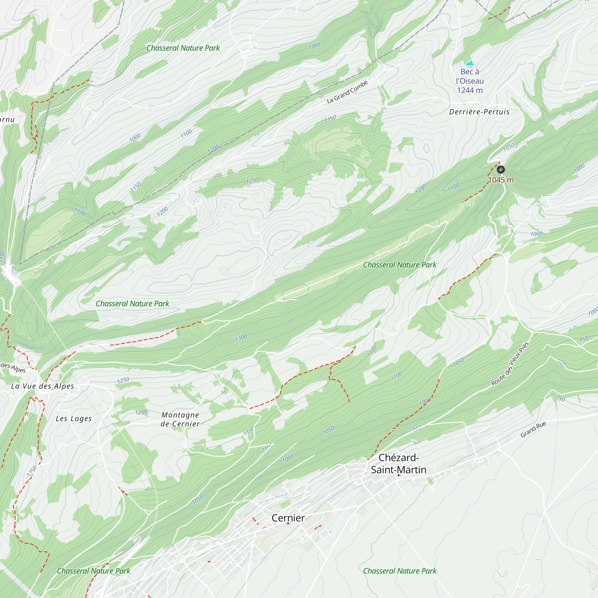 CAS Chalet du Mont-d'Amin map