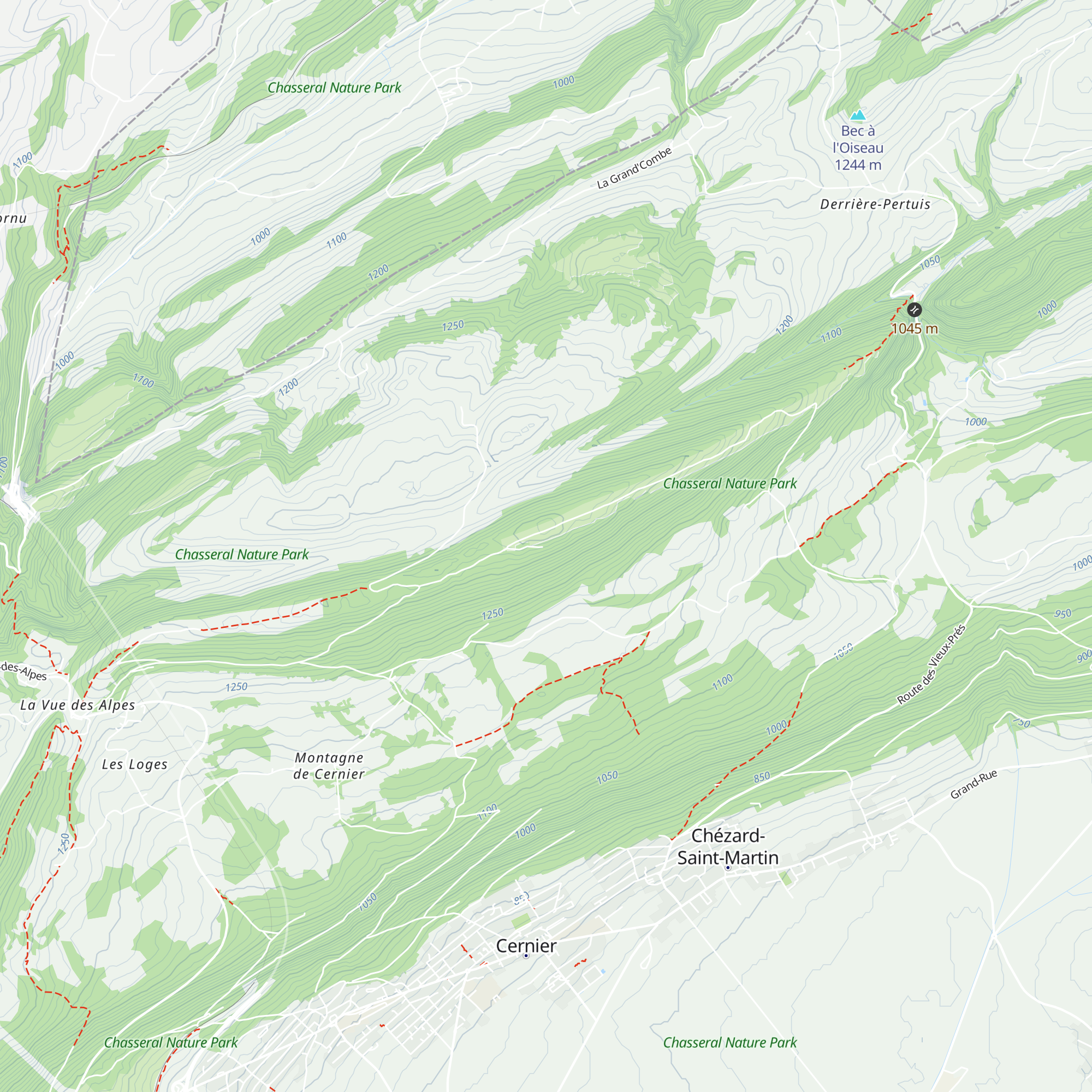 CAS Chalet du Mont-d'Amin map