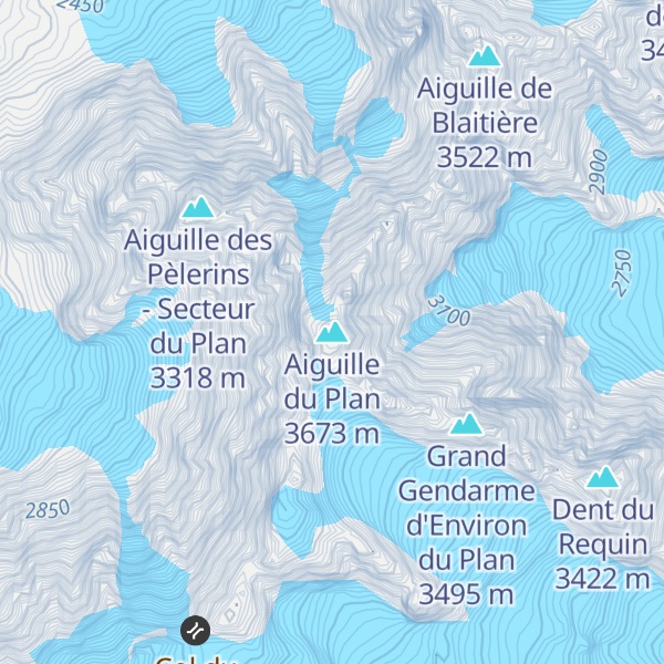 Map of Aiguille du Plan