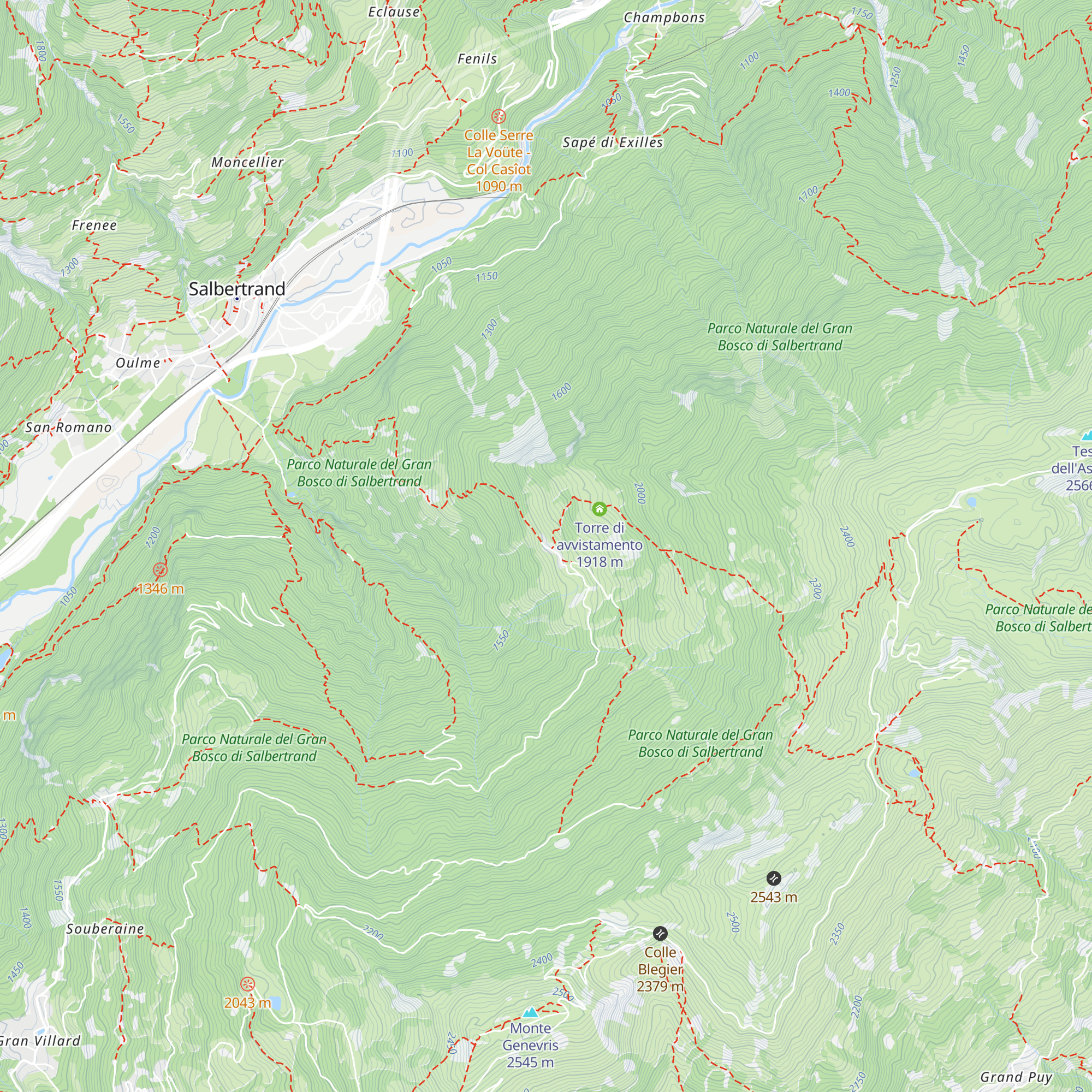 Rifugio alpino Daniele Arlaud map