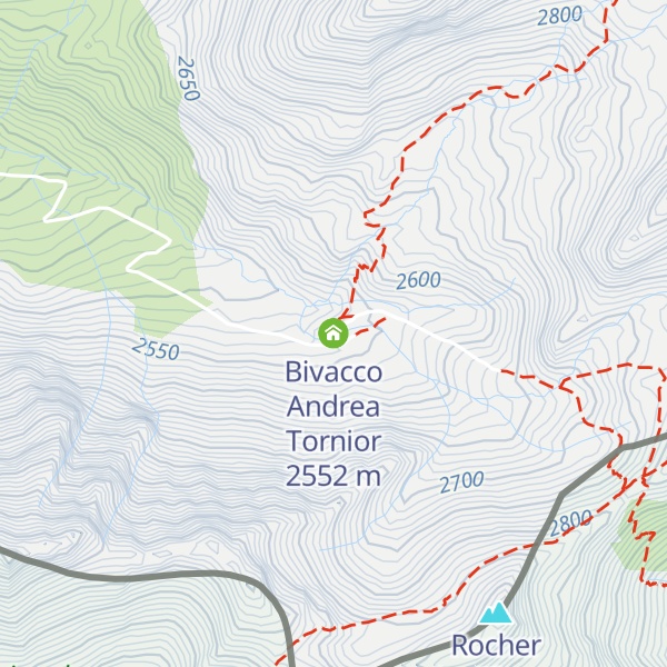 Map of Bivacco Andrea Tornior