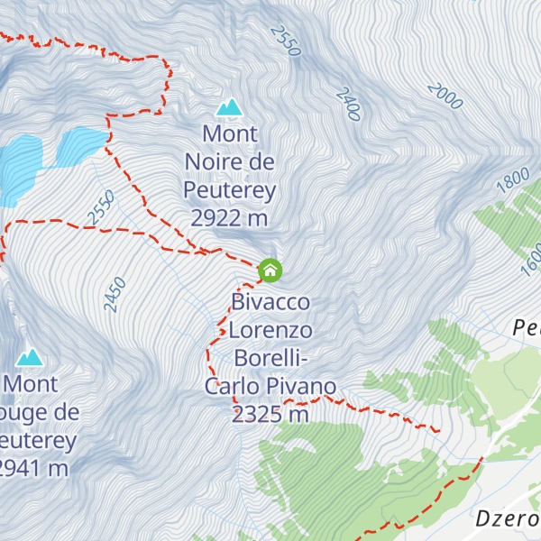 Map of Bivacco Lorenzo Borelli-Carlo Pivano