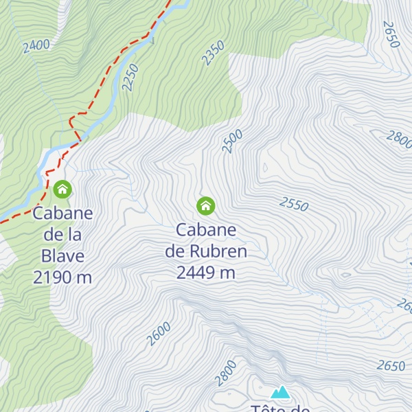 Map of Cabane de Rubren