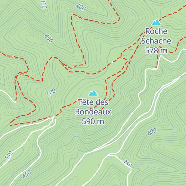 Map of Tête des Rondeaux