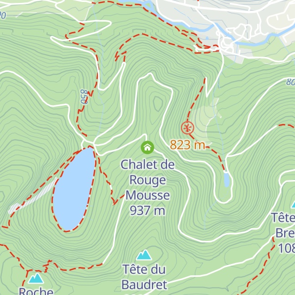 Map of Chalet de Rouge Mousse