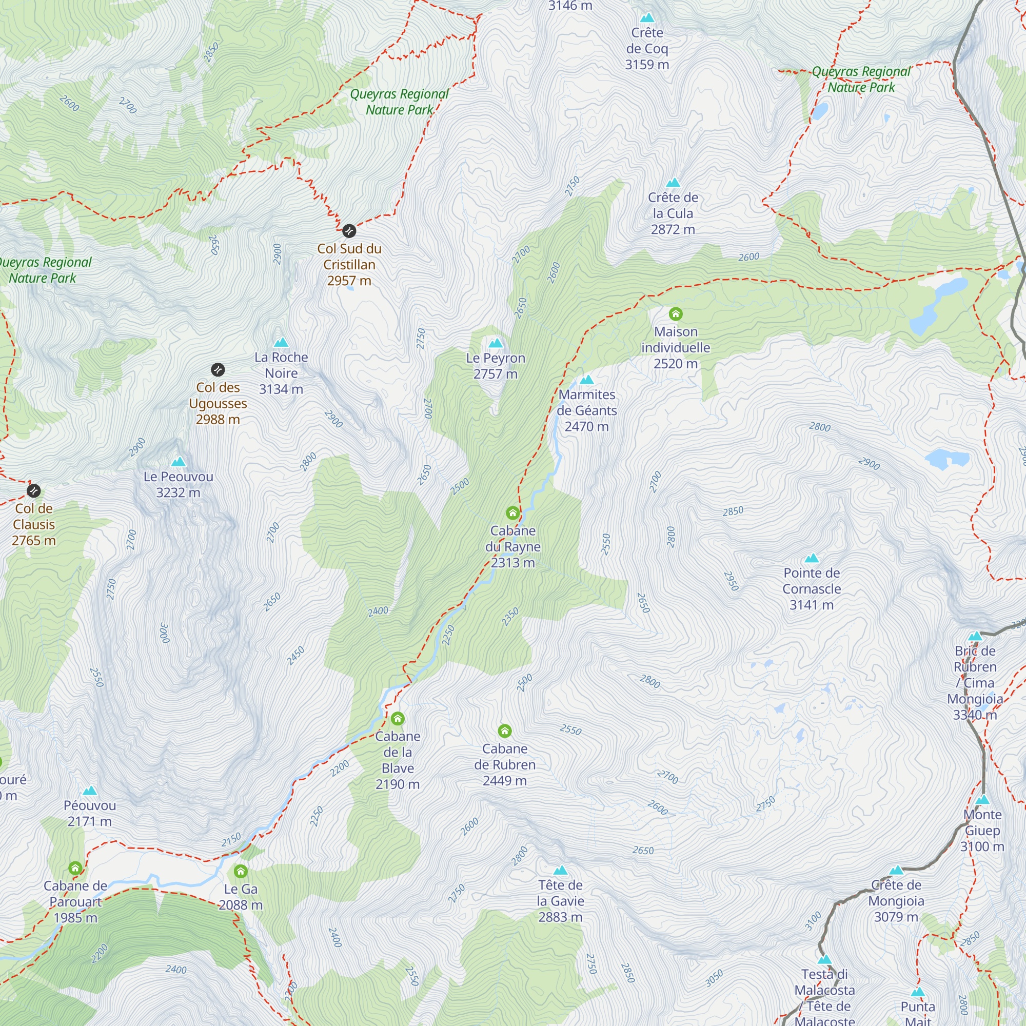 Cabane du Rayne map