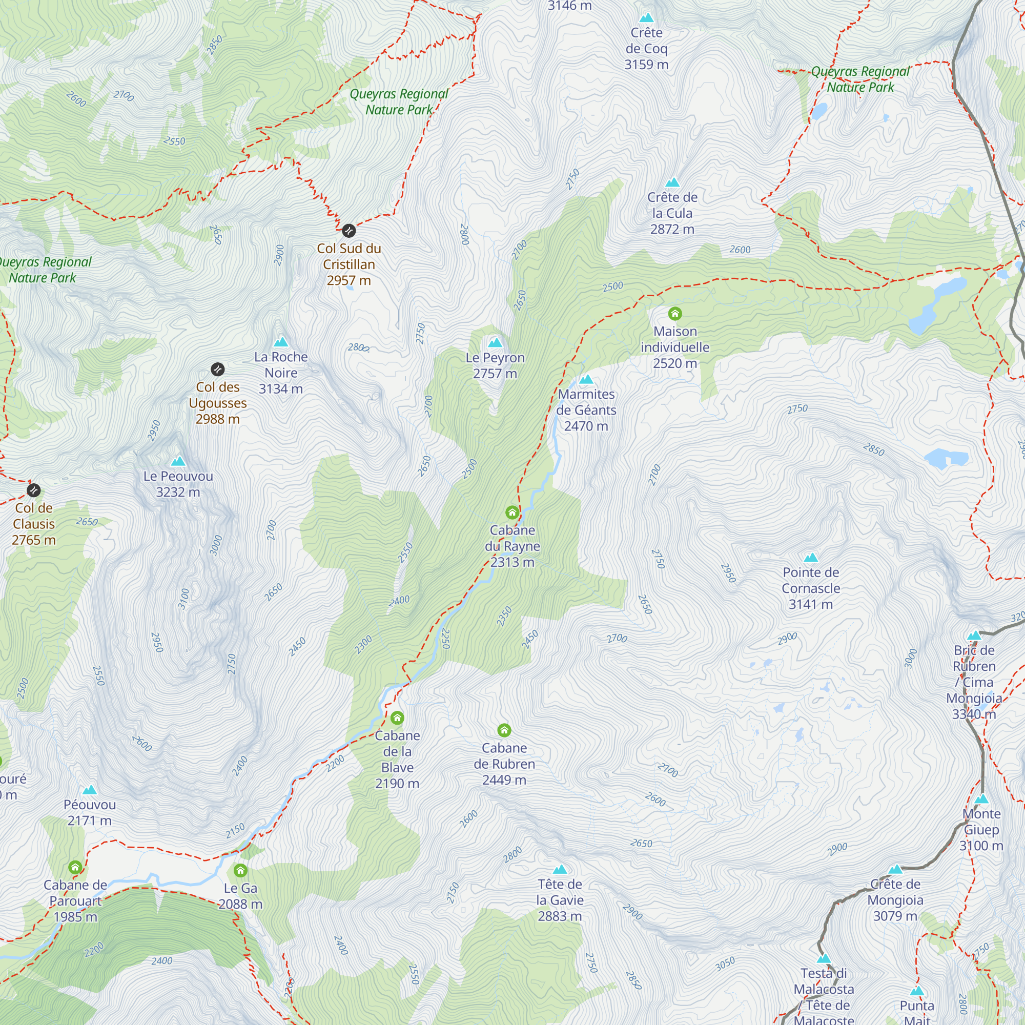 Cabane du Rayne map