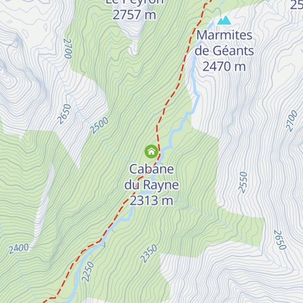 Map of Cabane du Rayne