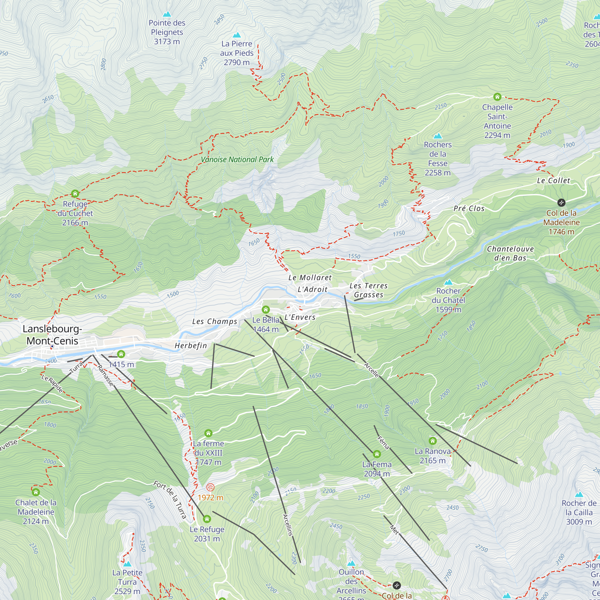Office de tourisme de Lans Le Villard map