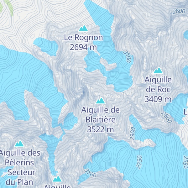 Map of Aiguille du Fou