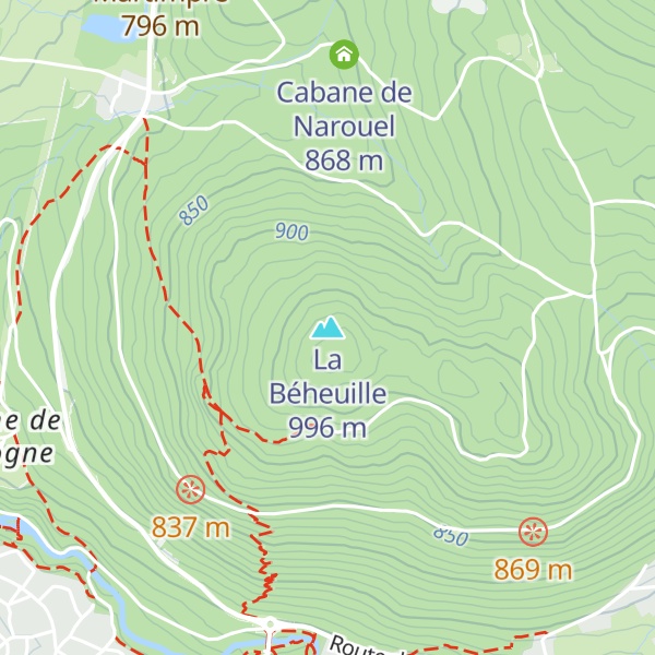 Map of La Béheuille