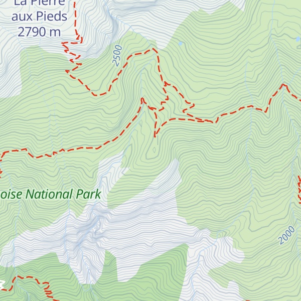 Map of Rochers du Pra du Pis