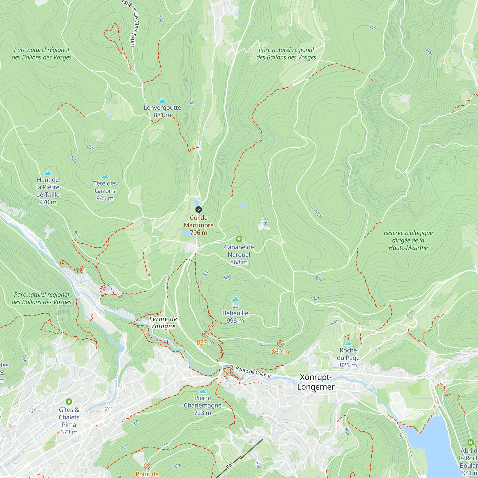 Cabane de Narouel map