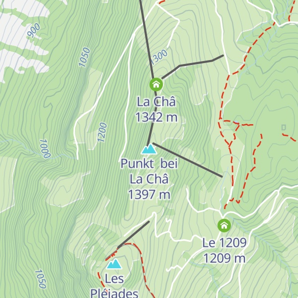 Map of Punkt  bei La Châ