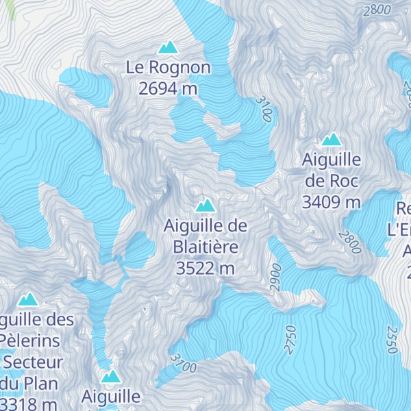 Map of Aiguille de Blaitière