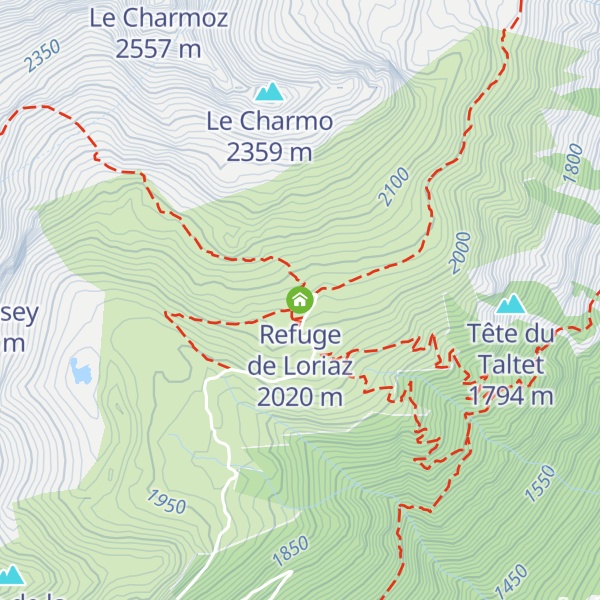 Map of Refuge de Loriaz