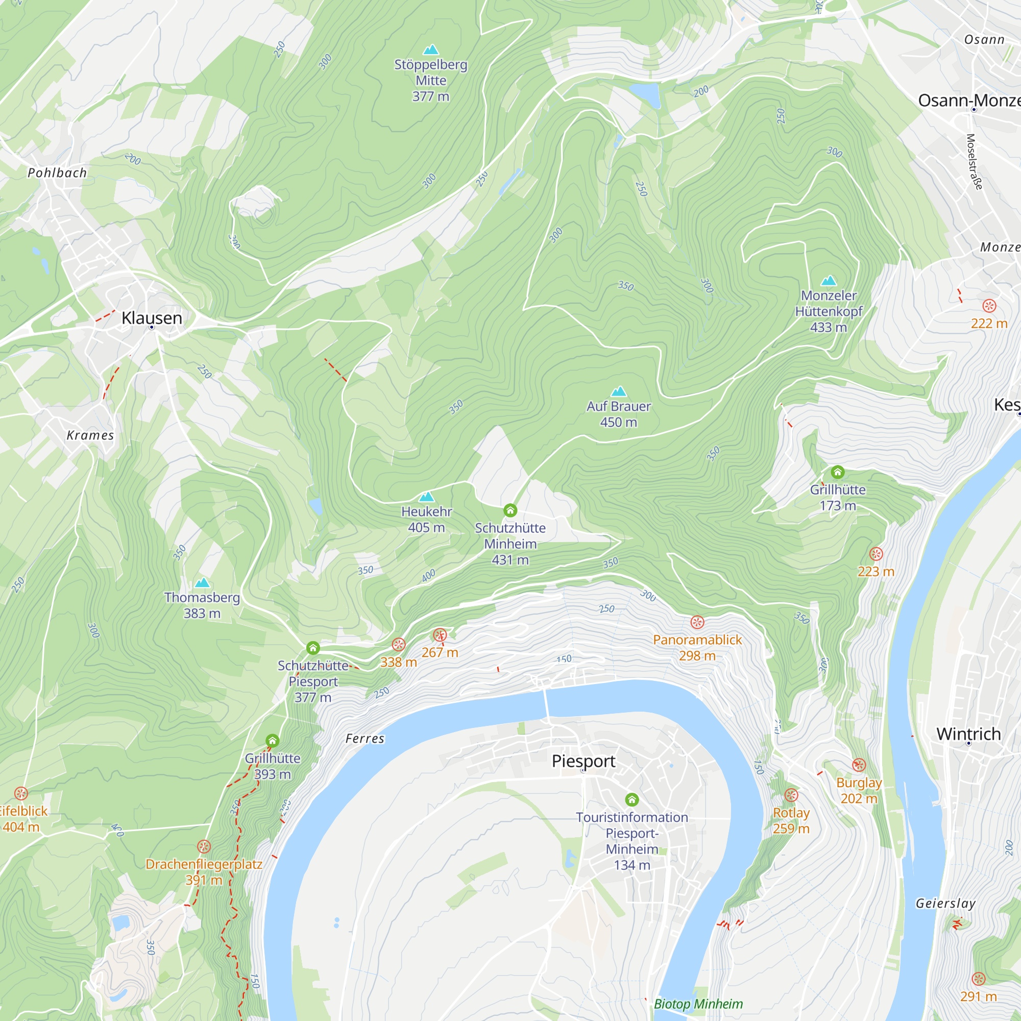 Schutzhütte Minheim map