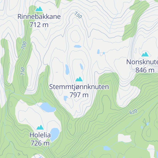 Map of Stemmtjønnknuten