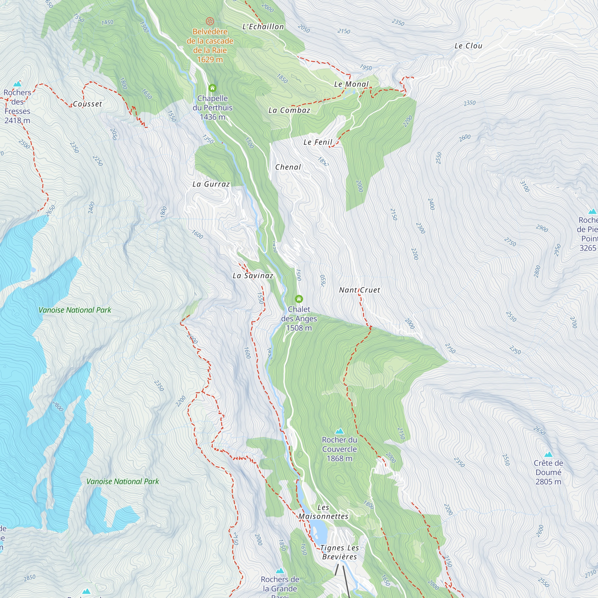 Chalet des Anges map