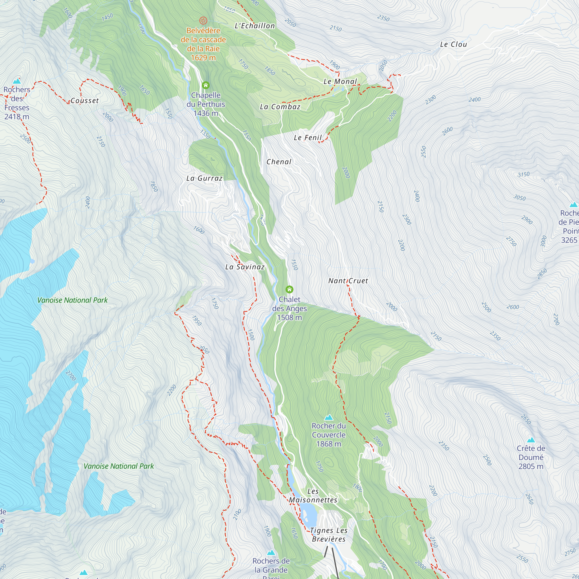 Chalet des Anges map