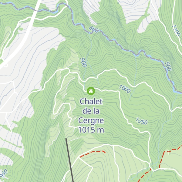 Map of Chalet de la Cergne