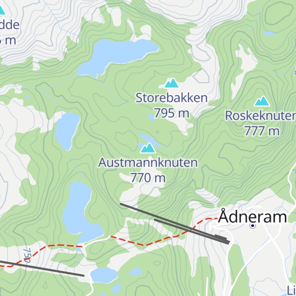 Map of Austmannknuten