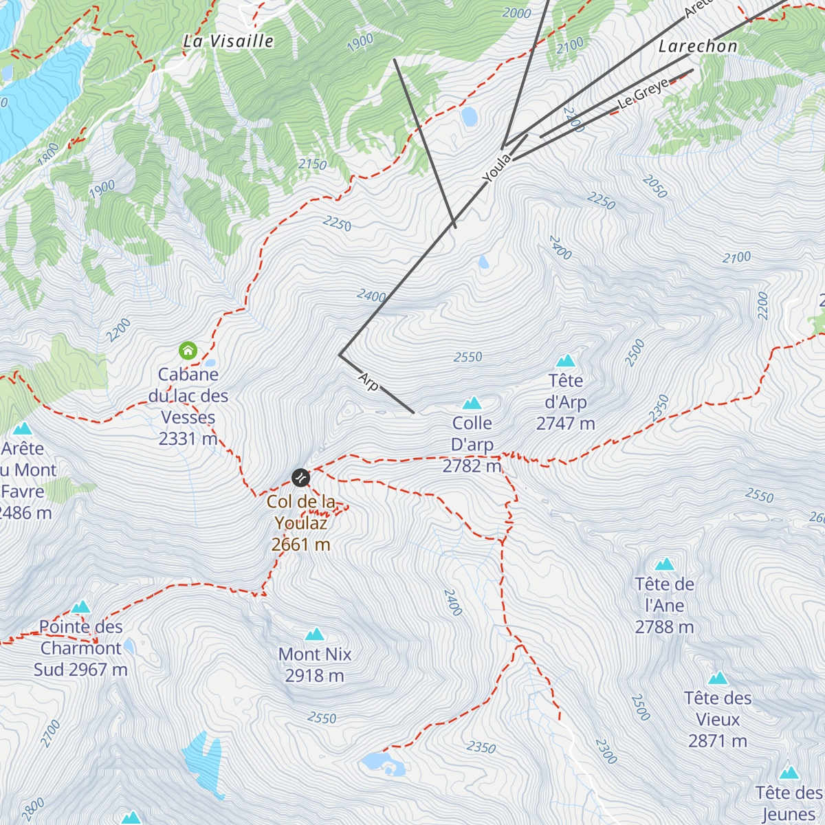 Funivia Arp map