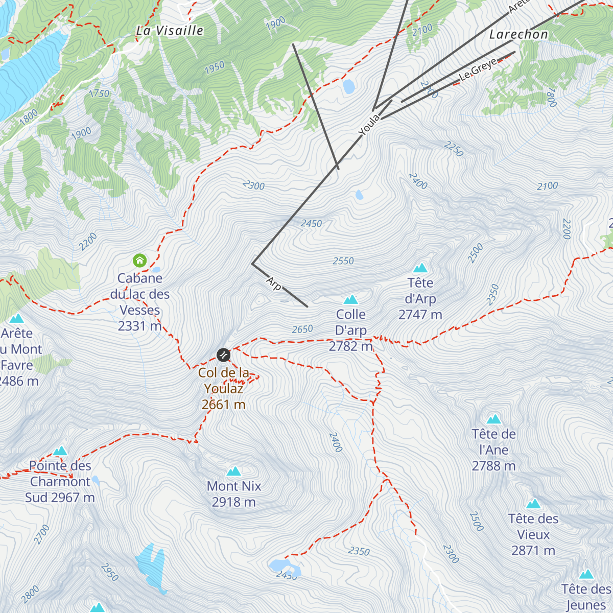 Funivia Arp map