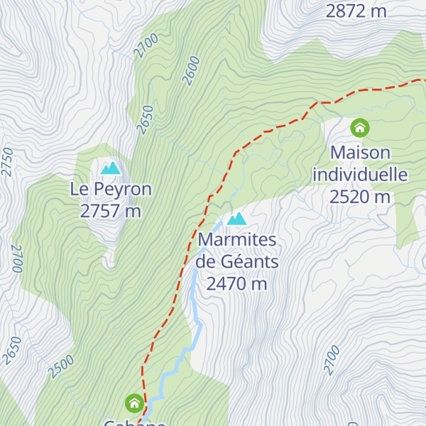 Map of Cabane du Peyron