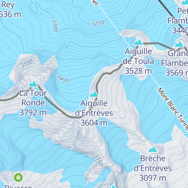 Map of Aiguille d'Entrèves