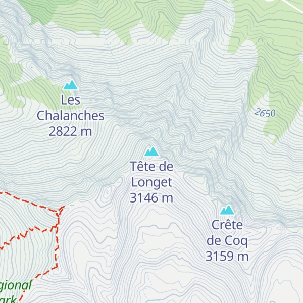 Map of Tête de Longet