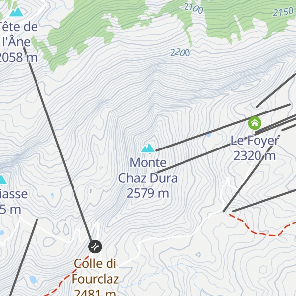 Map of Monte Chaz Dura