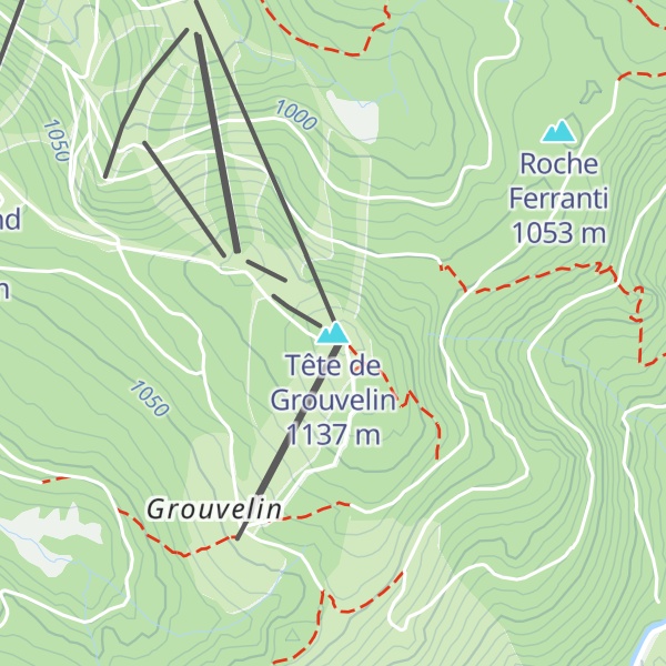 Map of Tête de Grouvelin