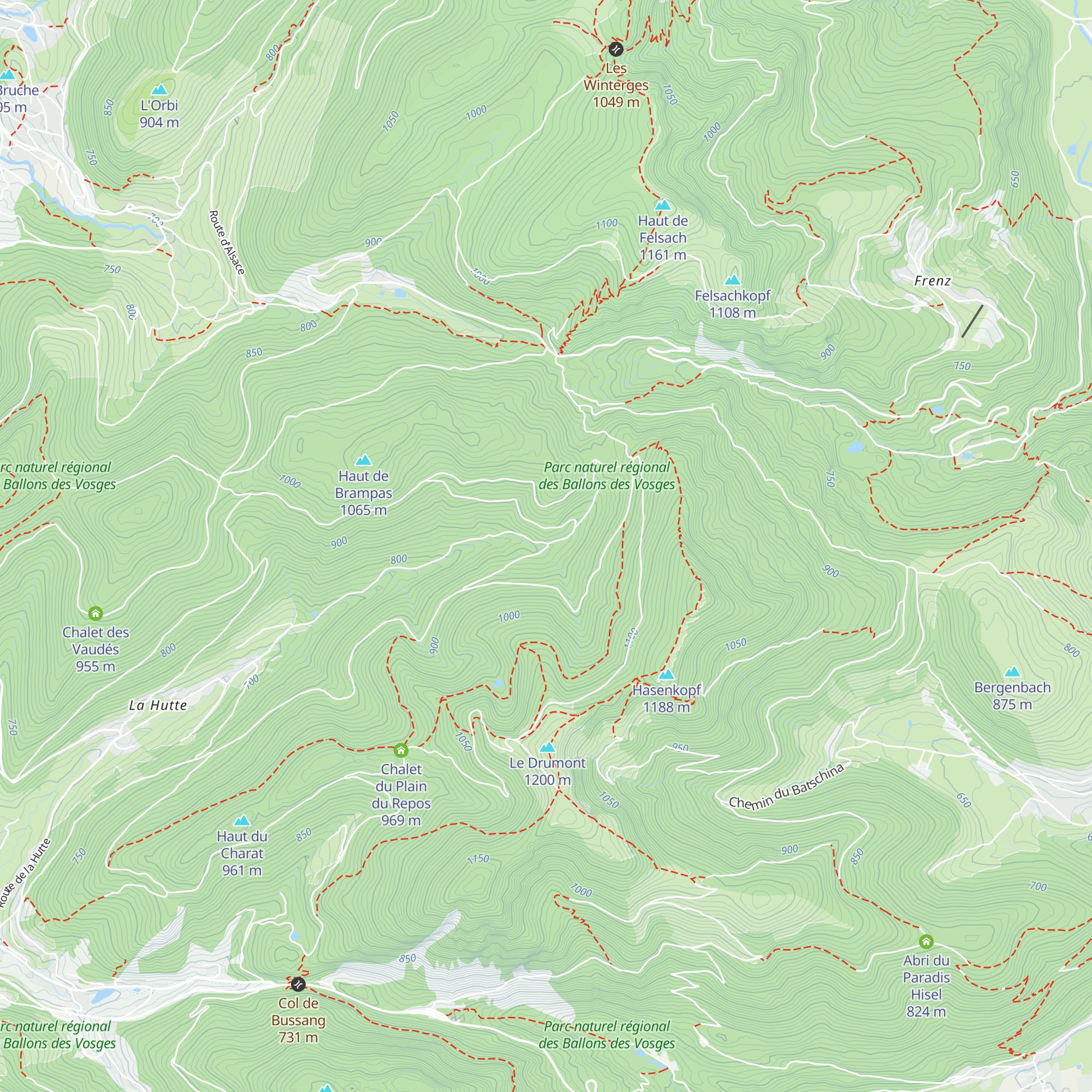 Chalet du Pont Martin map