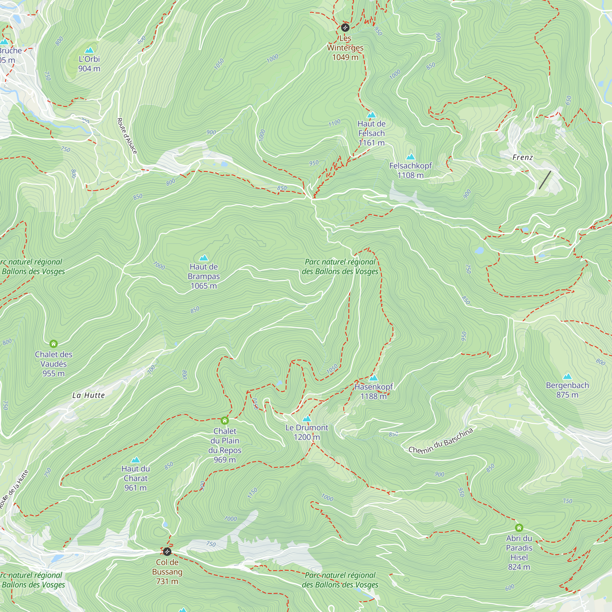 Chalet du Pont Martin map