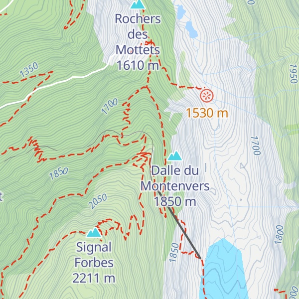 Map of Refuge du Montenvers