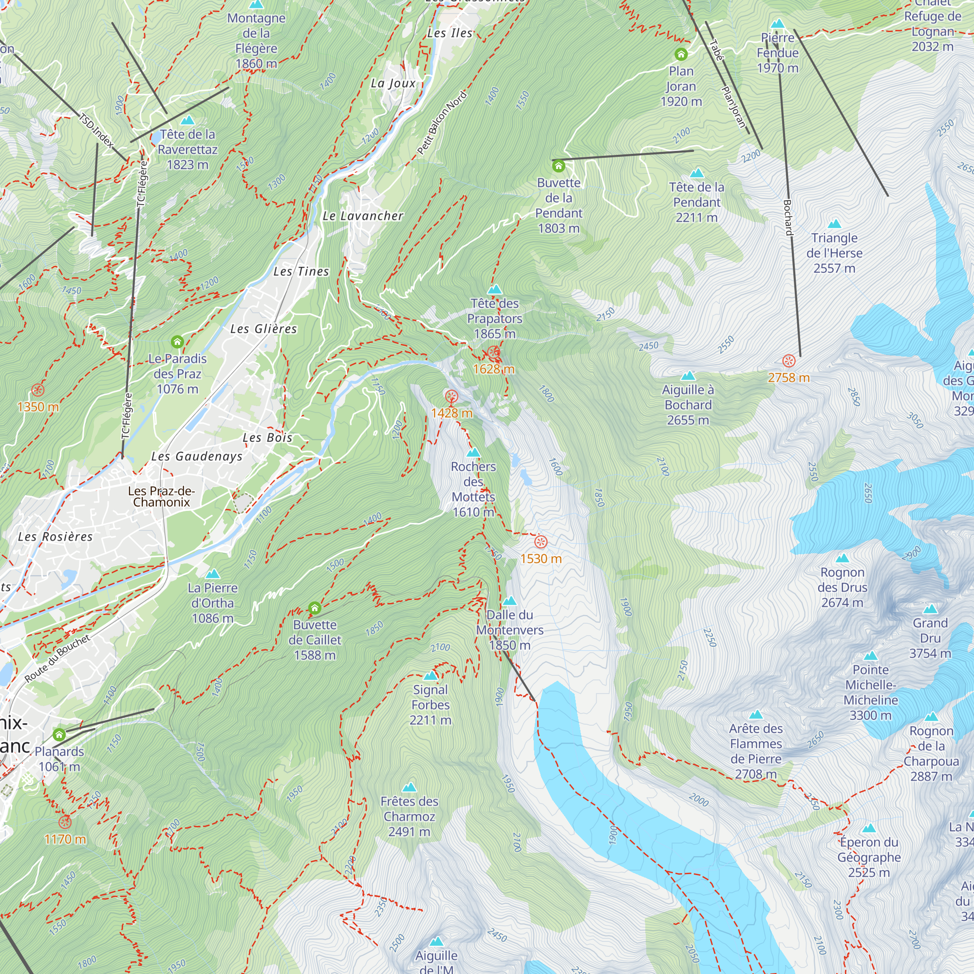 La Buvette des Mottets map