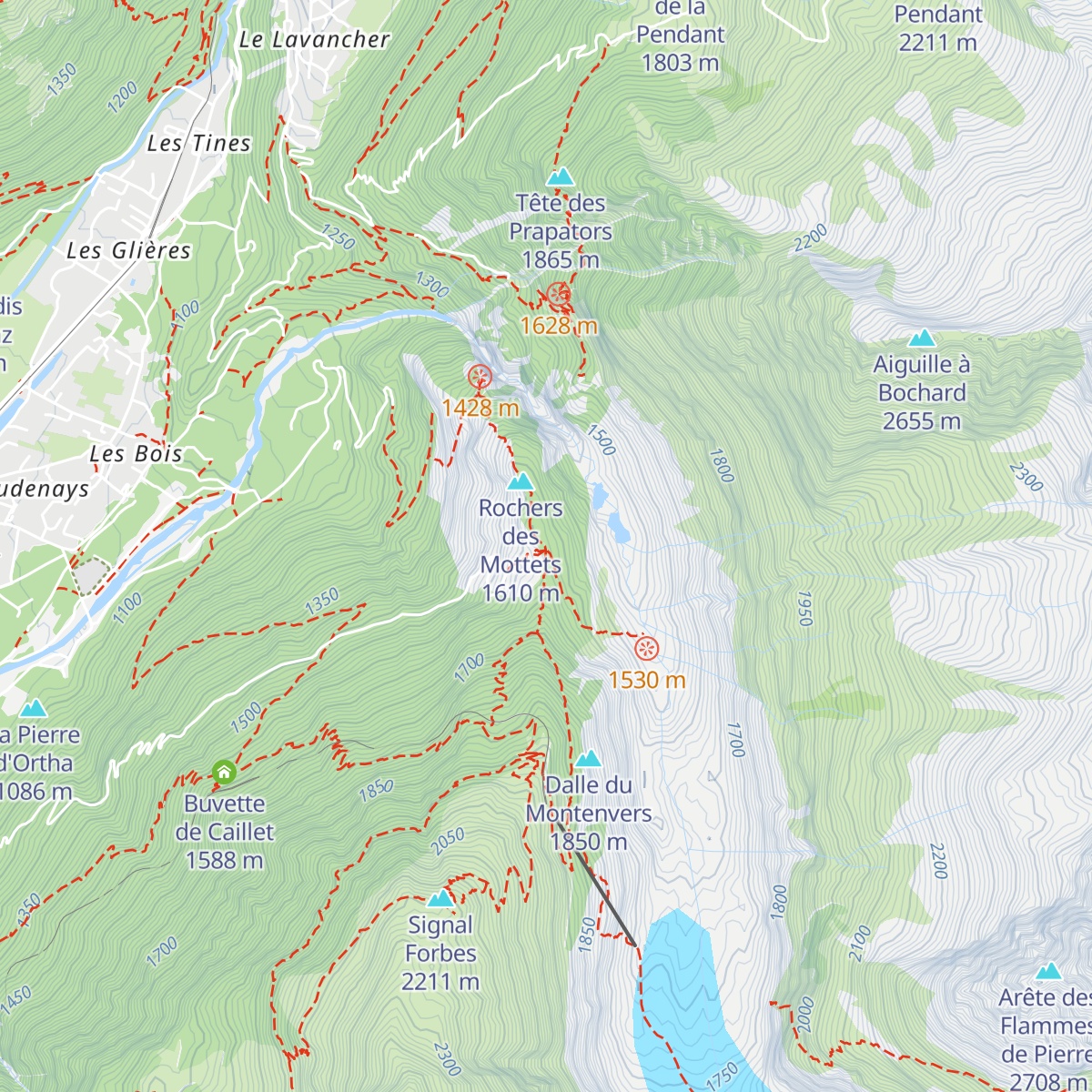 La Buvette des Mottets map