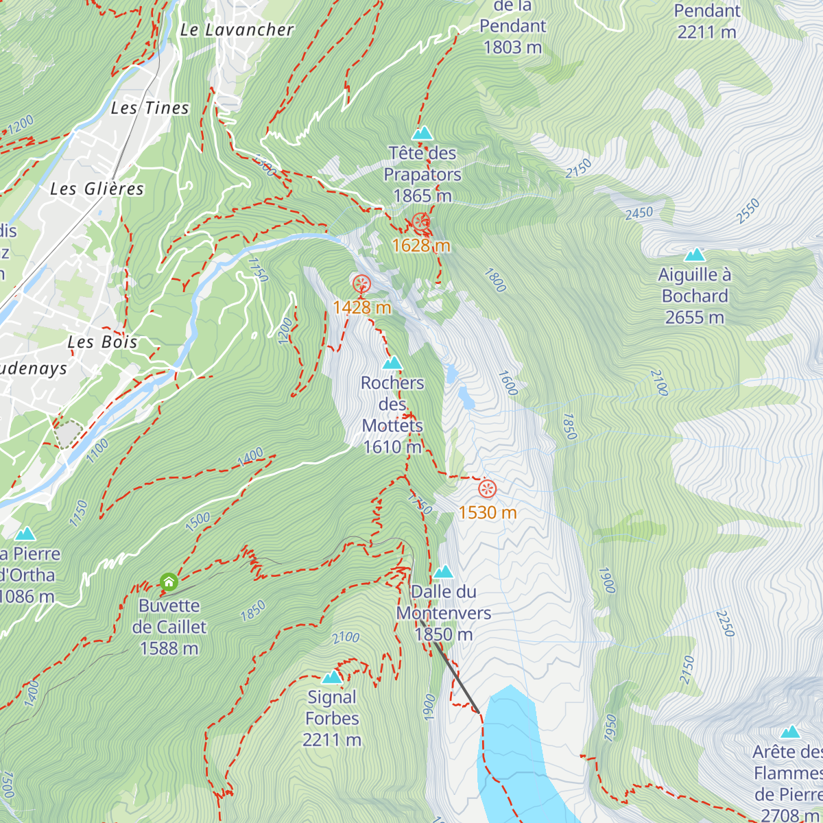 La Buvette des Mottets map
