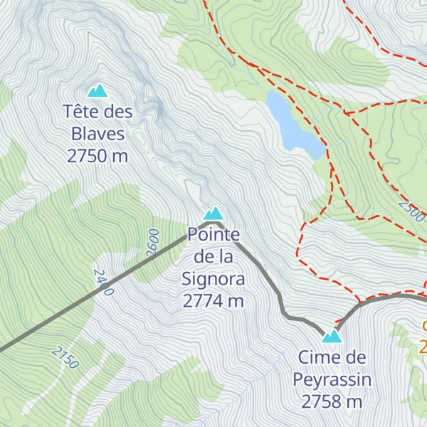 Map of Pointe de la Signora