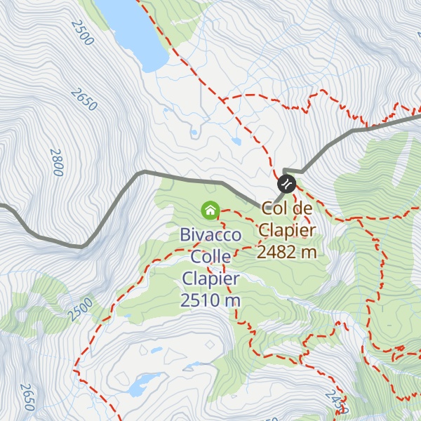 Map of Bivacco Colle Clapier