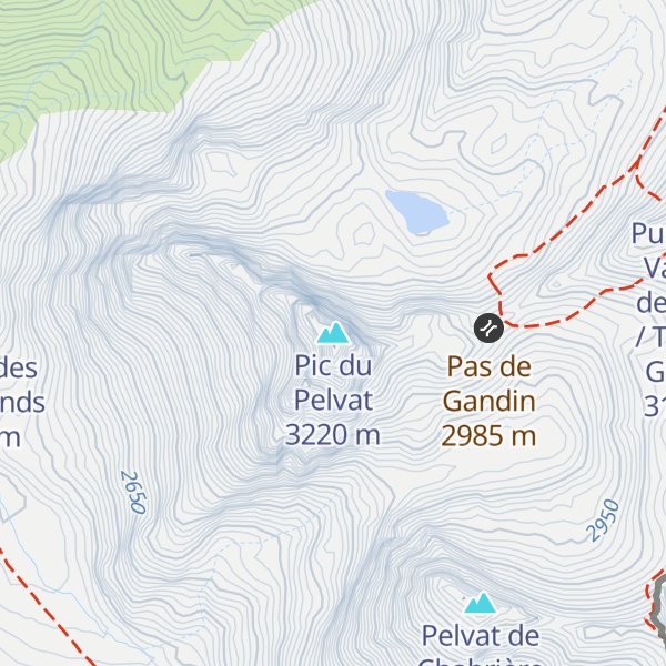 Map of Pic du Pelvat